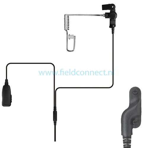 Incotech 2-Draads beveiligingsset met acoustic tube met Yaesu/Vertex multi-pin connector (type Y6)