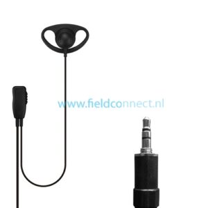 Incotech Spreekluisterset met D-vorm luidspreker en revers microfoon en PTT met Motorola connector (