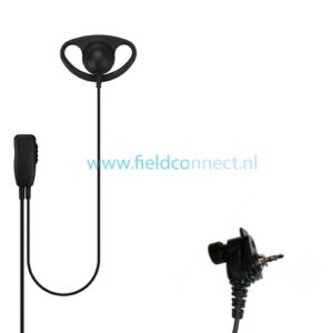 Incotech spreekluisterset met D-vorm luidspreker en revers microfoon en PTT met  Motorola MT1 Connec