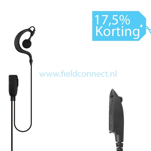 Incotech Communicatieset met G-vorm oorhanger en revers Mic en PTT Motorola multi-pin connector (typ